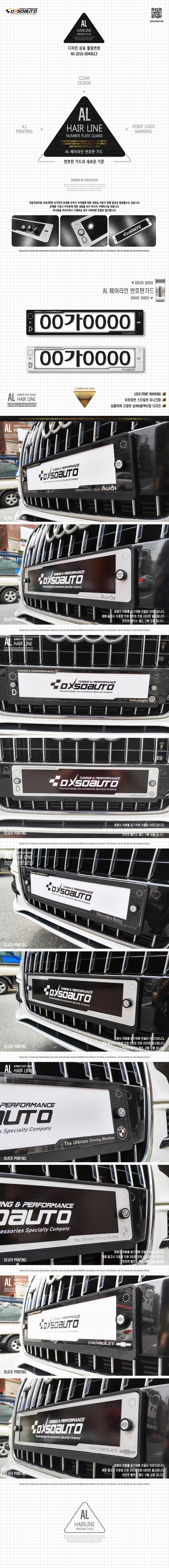 [닥쏘오토] AL 헤어라인 번호판가드  [롱타입_전면_후면(봉인)]-[ HOT HATCH i30 ]