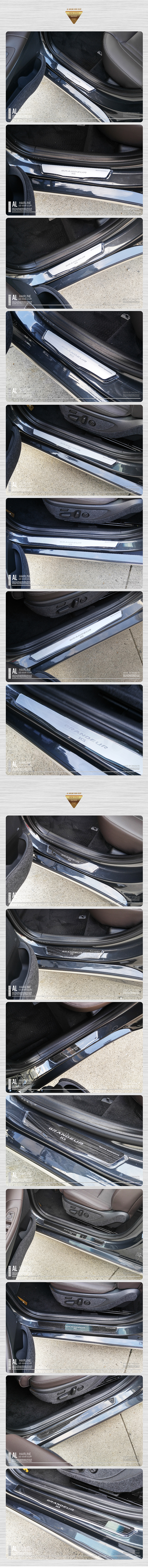 [닥쏘오토]  AL 헤어라인 LED 도어스커프 _ 그랜저IG (1열/2열 4P구성)