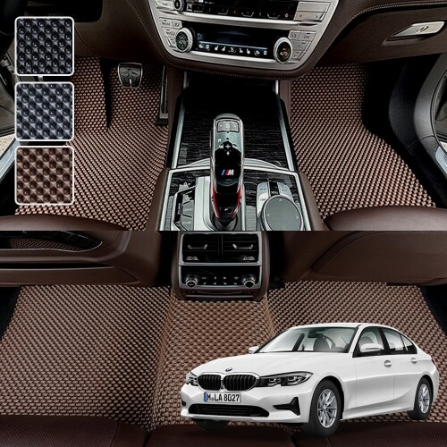 닥쏘오토,BMW 3시리즈 G20 전용 3D 엠보싱 차세대 고무매트 1열2열 세트 (2019~)