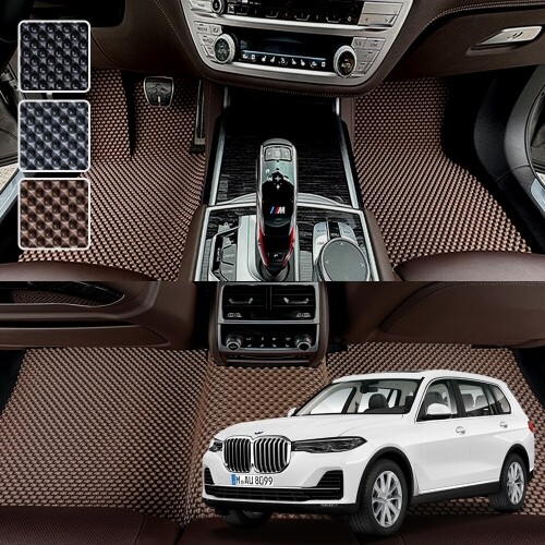 닥쏘오토,BMW X7 G07 시리즈 전용 3D 엠보싱 차세대 고무매트 1열2열 세트 (2019~)
