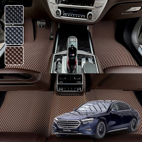 닥쏘오토,벤츠 E클래스 W214 전용 3D 엠보싱 차세대 고무매트 1열2열 세트 (2024~)