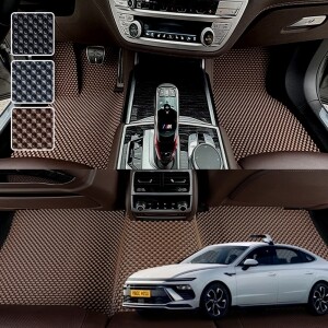 소나타DN8 디엣지 택시 (DT23) 전용 3D 엠보싱 차세대 고무매트 1열2열 세트(2024.5~)