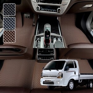 봉고3 더블캡 전용 3D 엠보싱 차세대 고무매트 1열2열 세트