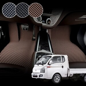 포터2 (EV공용) 전용 3D 엠보싱 차세대 고무매트 운전석+조수석 세트