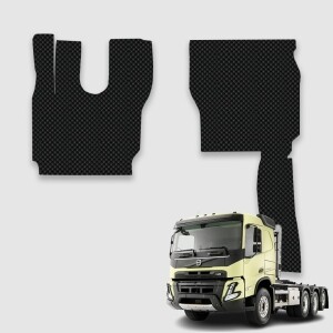볼보 FM/FMX 전용 3D 엠보싱 차세대 고무매트 운전석+조수석 세트