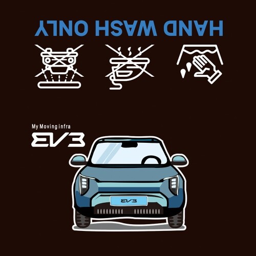 EV3 전용 UV 가죽 디자인 택 Tag 자동차 태그 태그스티커 악세사리