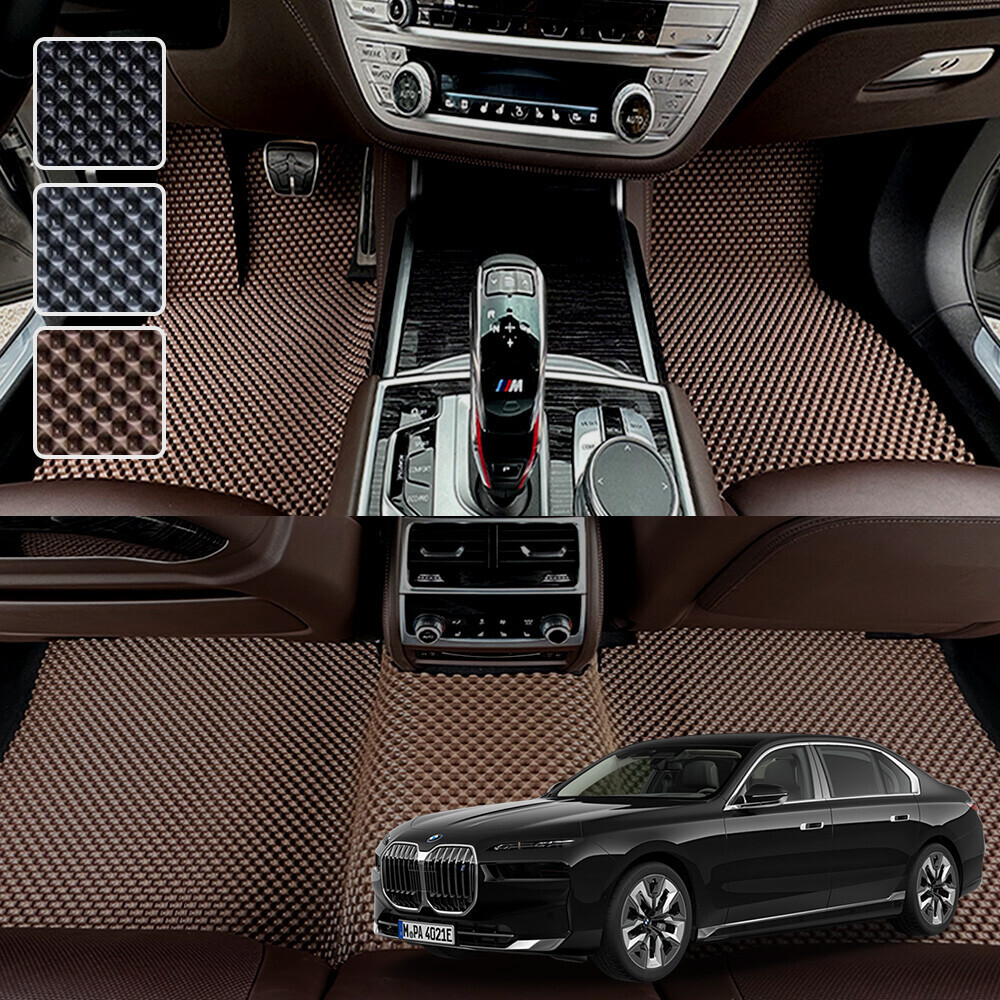 BMW 7시리즈 G70 전용 3D 엠보싱 차세대 고무매트 1열2열 세트