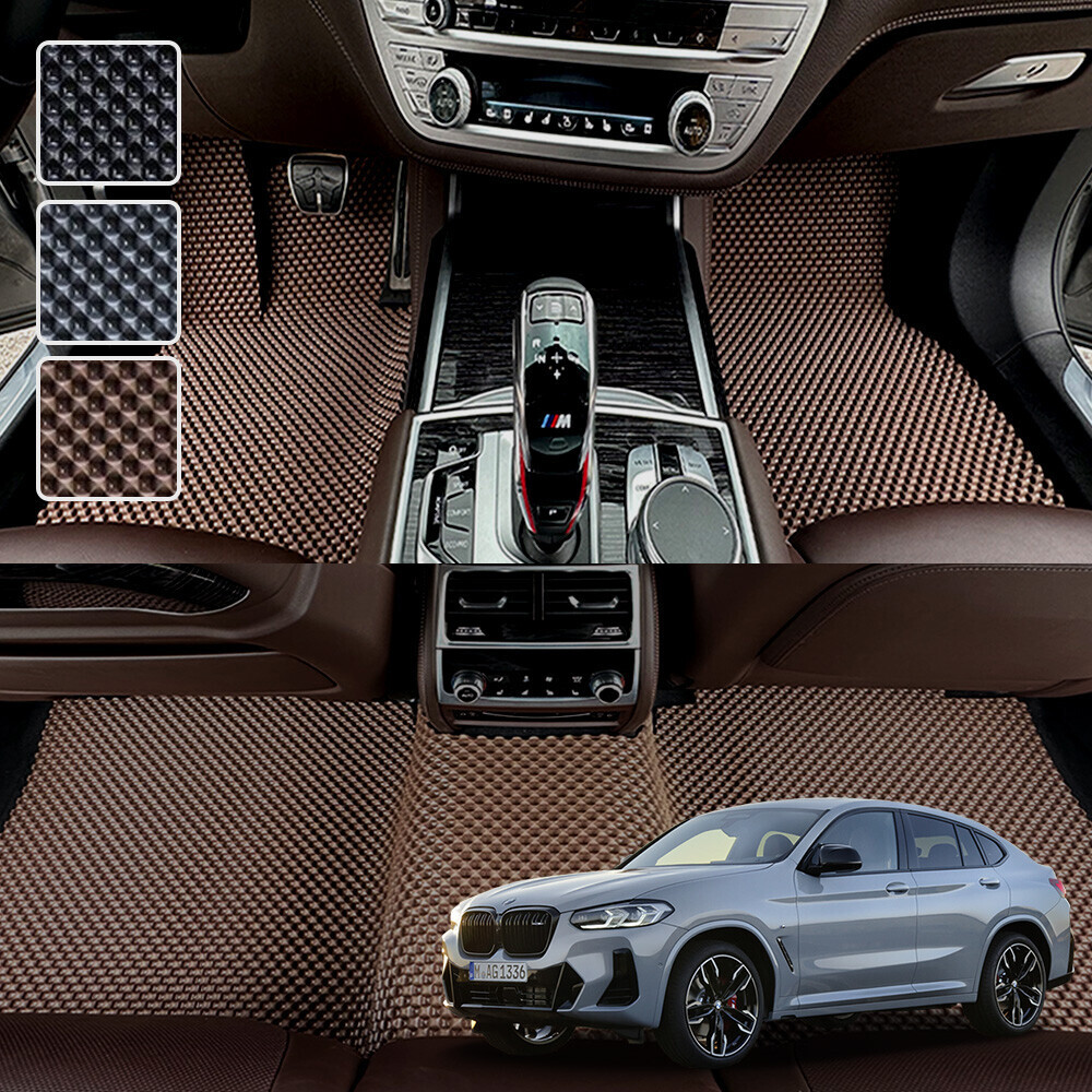 BMW X4시리즈 전용 3D 엠보싱 차세대 고무매트 1열2열 세트