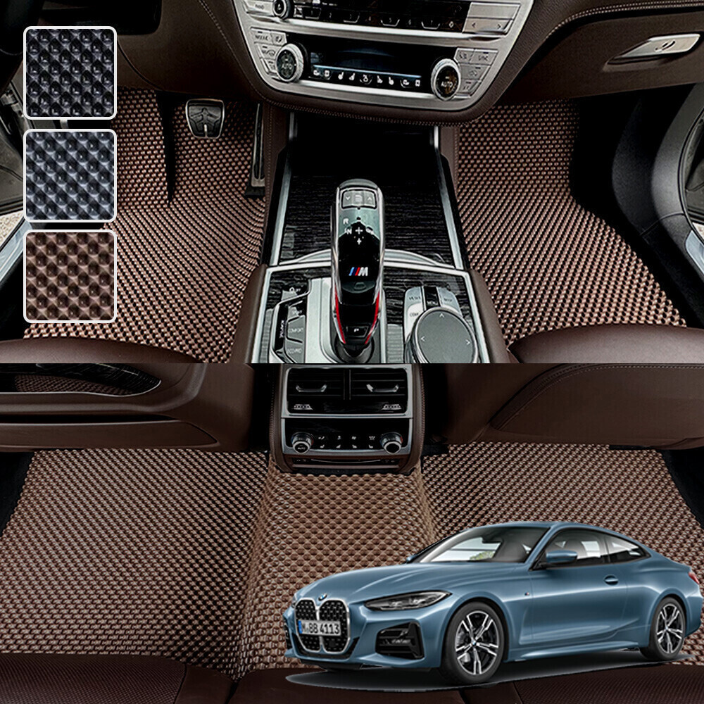 BMW 4시리즈(G26) 그란쿠페 5도어 전용 3D 엠보싱 차세대 고무매트 1열2열 세트 (2021~)